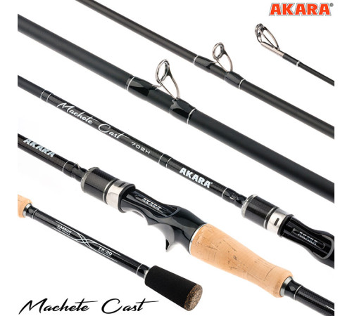 Спиннинг Akara Machete Cast H 240, углеволокно, штеккерный, 2.4 м, тест: 21-62 гр. 146 г