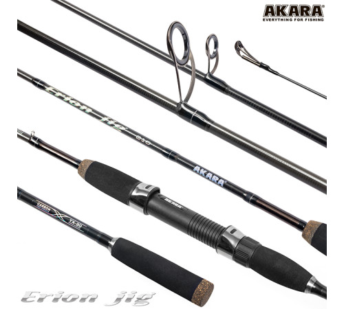 Спиннинг Akara Erion Jig UL 210, углеволокно, штекерный, 2.10 м, тест: 2-8 г, 130 г
