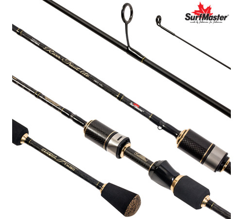 Спиннинг Surf Master River Trout Lite UL, углепластик, штекерный, 1,8 м, тест: 0,2-4 г, 76 г