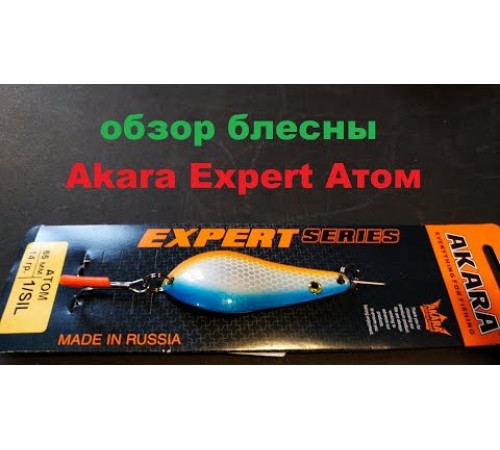 Блесна колеблющаяся Akara Атом Expert 65 (18 гр) цвет 1/Sil